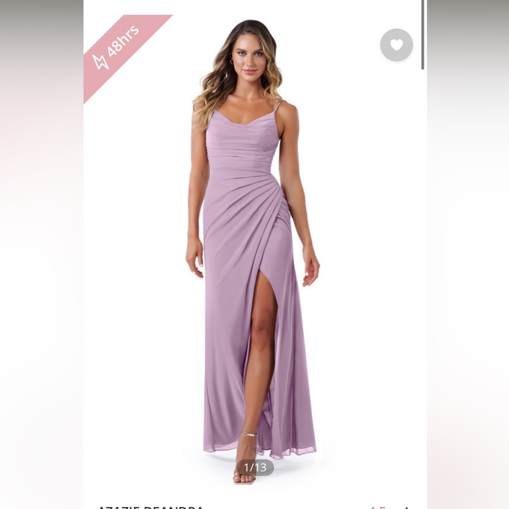 Untouched, tag on Azazie Bridesmaid/ wedding dress. Size A4 in Vintage Mauve.